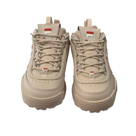 NWB FILA Women's Disruptor II Premium SNEAKERS Peach Blush/Brown/fila 6M US - Picture 3 of 7